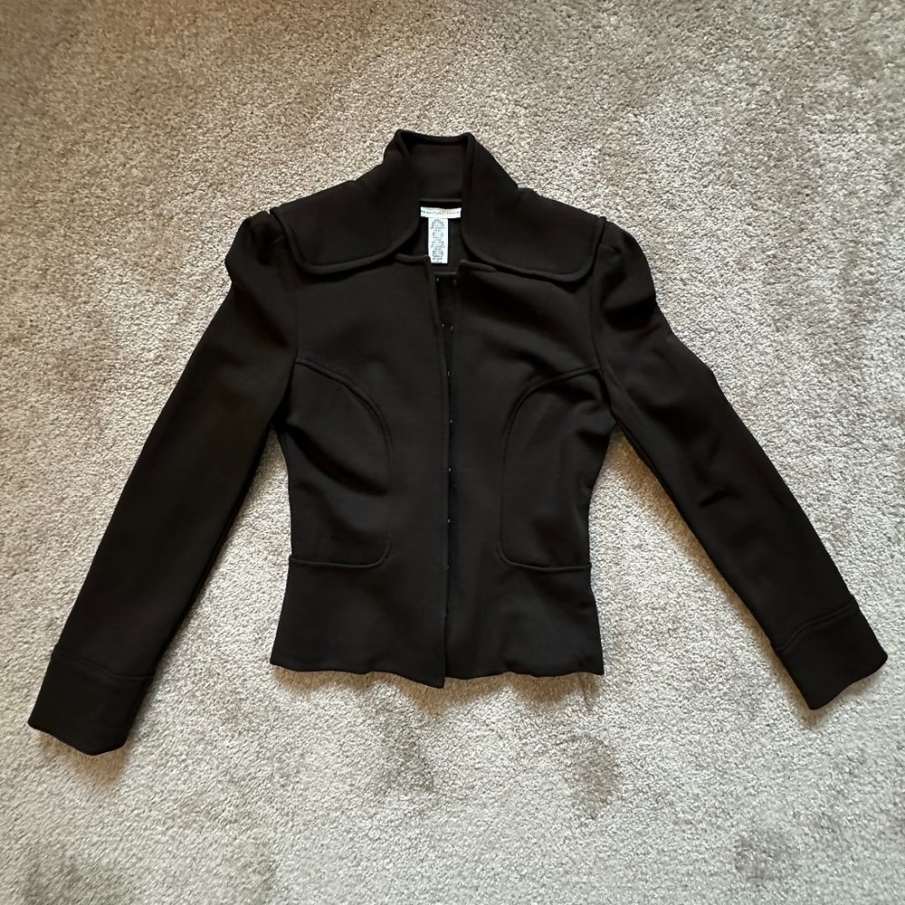 Diane von Furstenberg Chocolate Brown Blazer Size 6